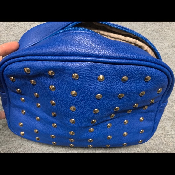KGB Blue Studded Medium Bag - Picture 1 of 3
